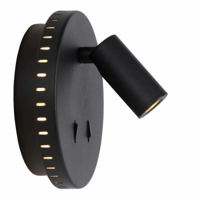 lafabryka.pl Kinkiet BENTJER Ø 14 cm LED 3000K Black 79201/09/30 Lucide